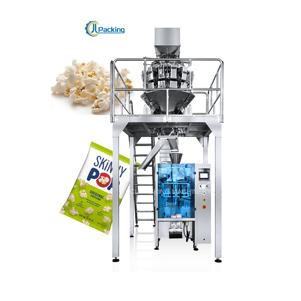 JCL Automatic Multi-Function Popcorn Food Dumpling Vacuum Pillow Pouch Packaging Machine Vertical Form Fill Seal Packing Machine
